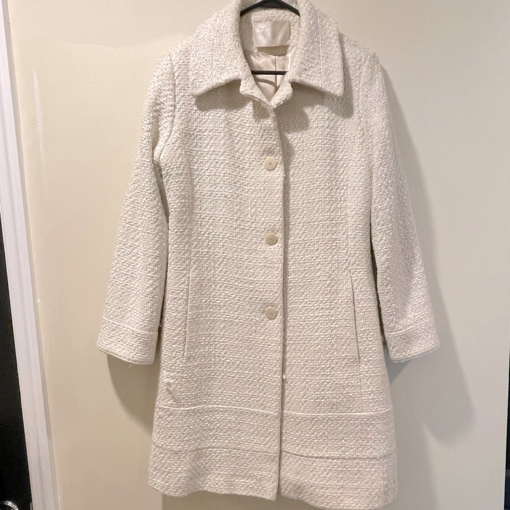 Fleurette white Pea Coat